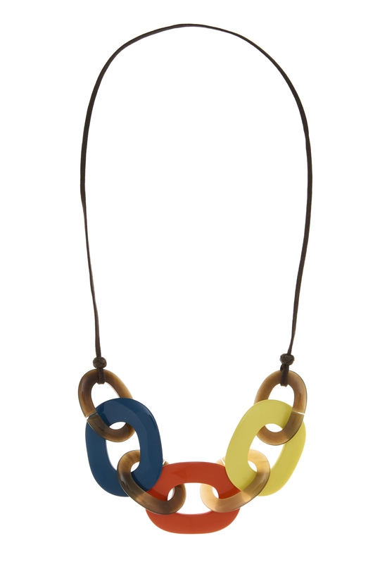Multicolor Buffalo Horn Karamba Necklace, , large image number 0