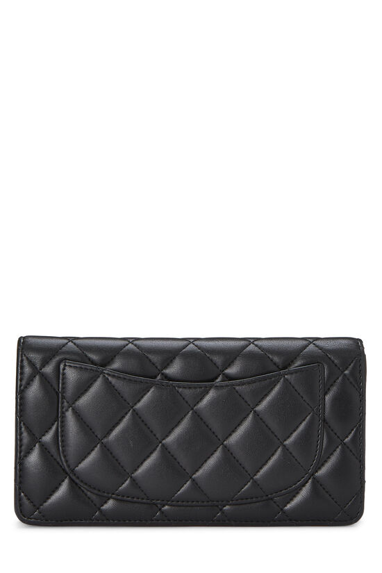Chanel - Black Quilted Lambskin Classic Long Flap Wallet