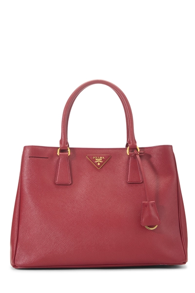 Prada Red Saffiano Executive Tote Medium