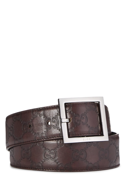Brown Guccissima Leather Belt 80