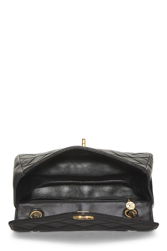 Black Quilted Lambskin Envelope Flap Medium, , large image number 5