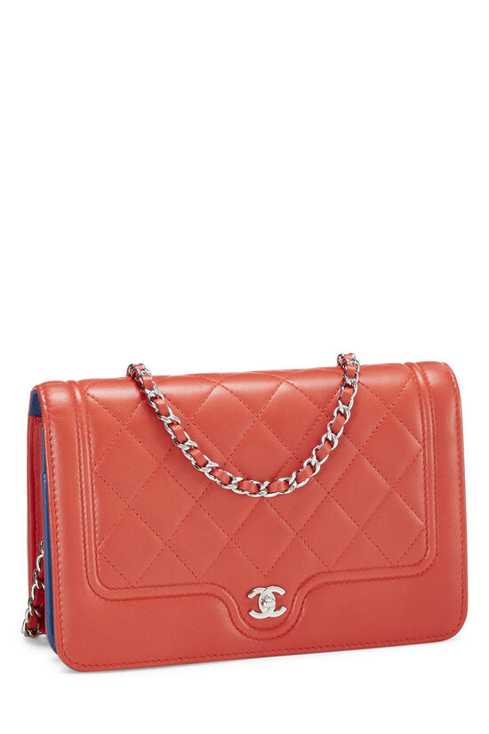 Red Quilted Lambskin Classic Wallet on Chain (WOC), , large image number 4