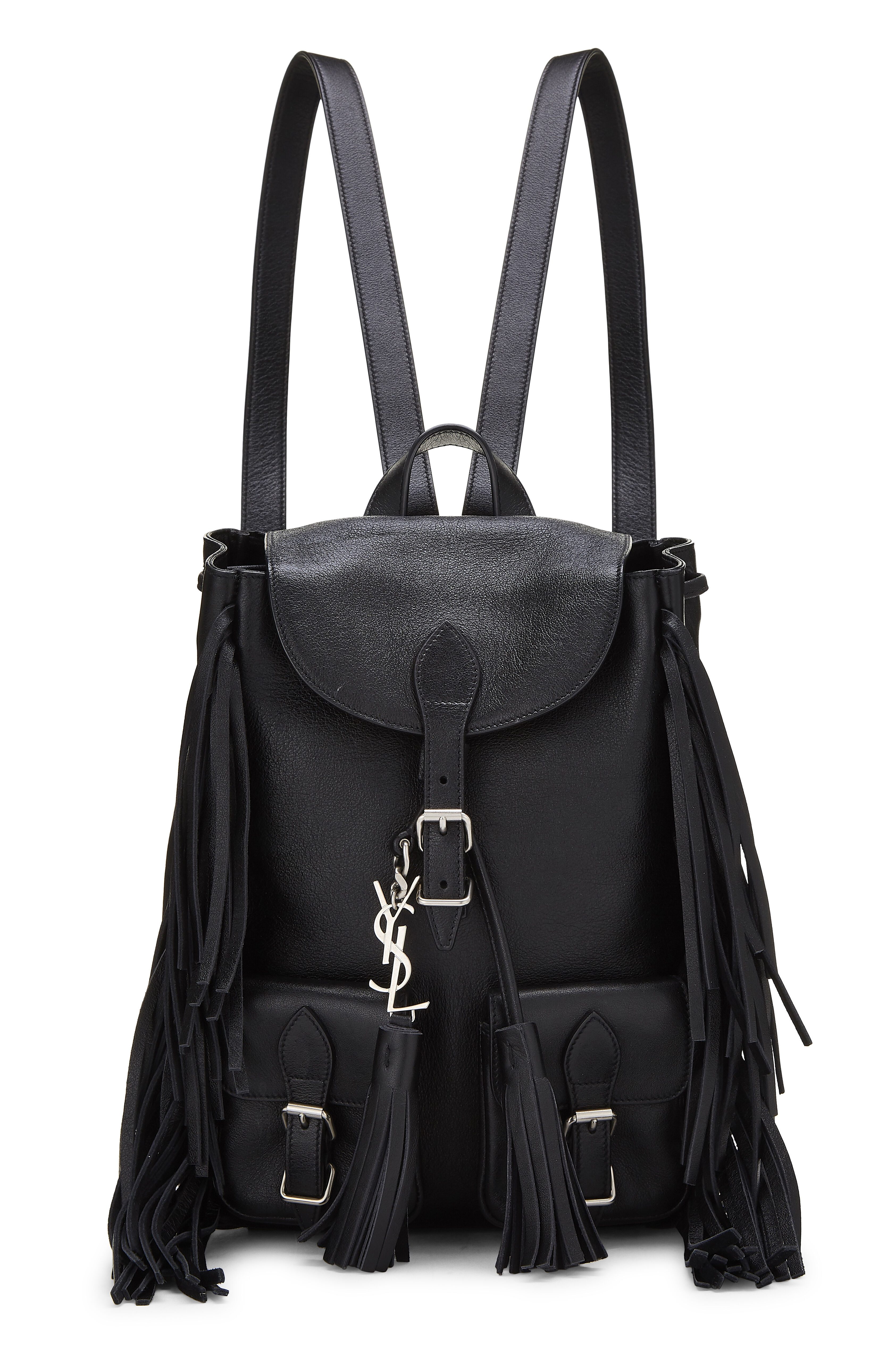 black fringe backpack