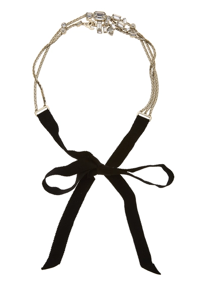 Black Crystal Chain Headband