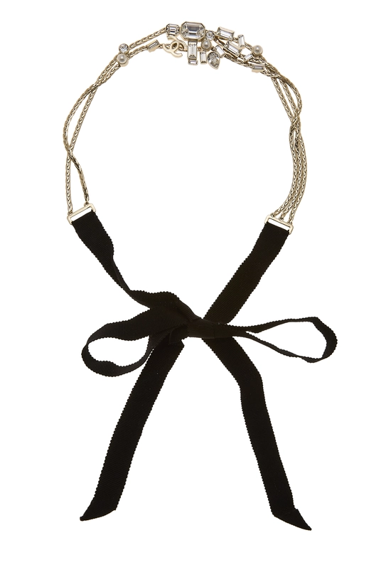 Black Crystal Chain Headband, , large image number 0