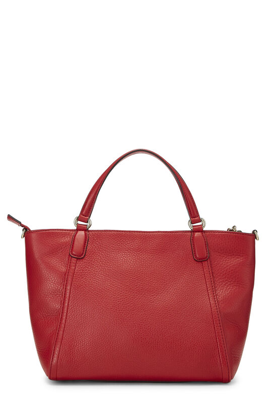 Red Grained Leather GG Soho Handbag, , large image number 5