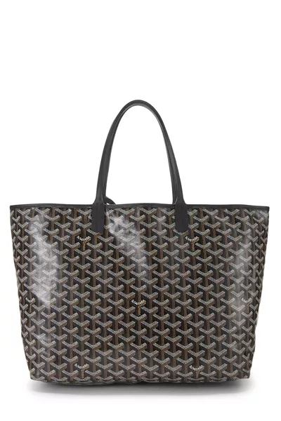 Black Goyardine Canvas Saint-Louis PM