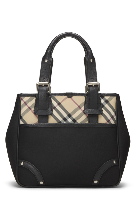 Black Check Nylon Handbag Small, , large image number 3