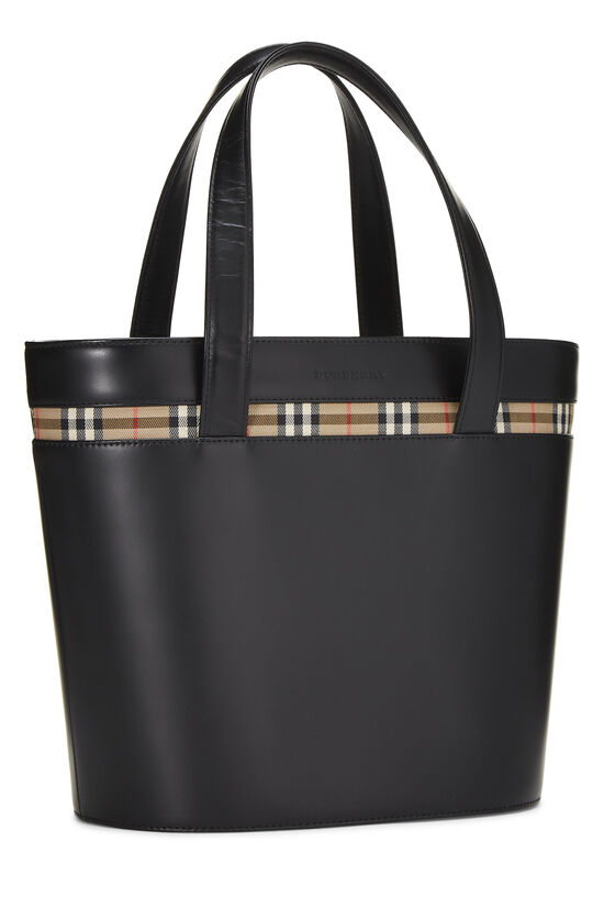 Black Leather Bucket Bag, , large image number 1