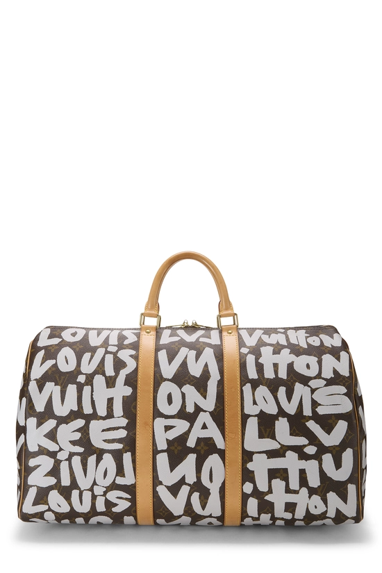 Stephen Sprouse x Louis Vuitton Grey Monogram Graffiti Keepall 50, , large image number 0