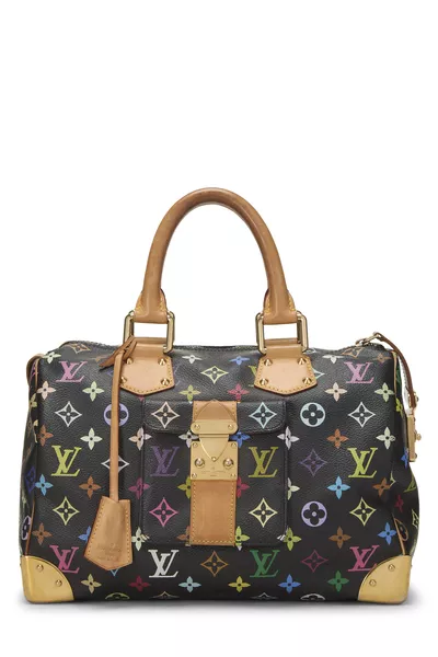 Takashi Murakami x Louis Vuitton Black Monogram Multicolore Speedy 30