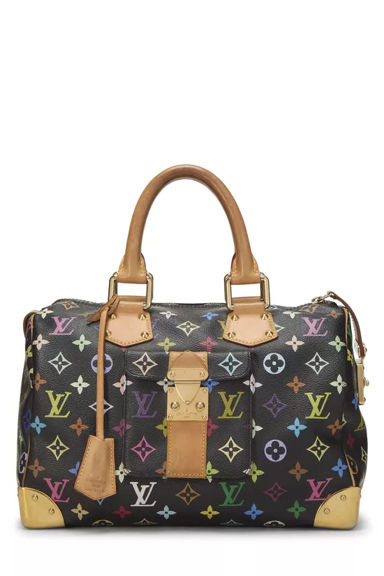 Takashi Murakami x Louis Vuitton Black Monogram Multicolore Speedy 30, , large image number 0