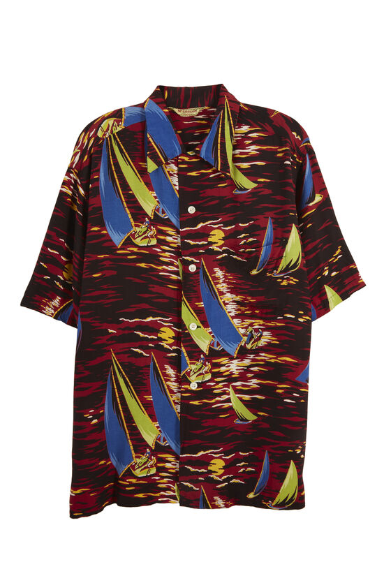 Multicolor Sailboat McGregor Hawaiian Shirt, , large image number 0