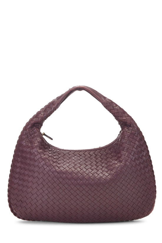 Purple Intrecciato Veneta Hobo Medium, , large image number 0