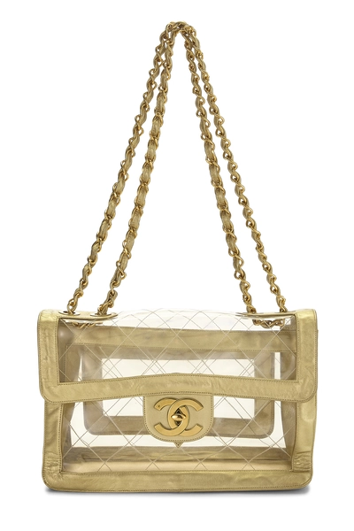 Gold PVC Flap Bag