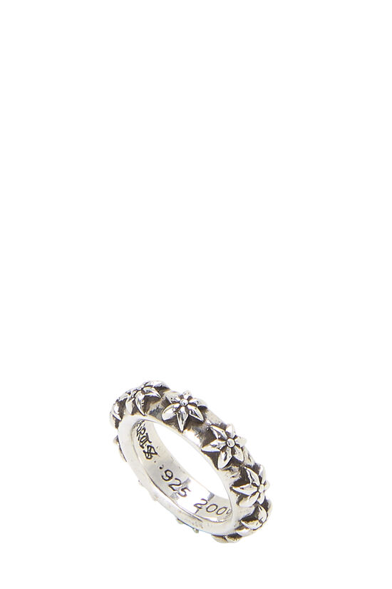 Sterling Silver Star Band Ring, , large image number 0