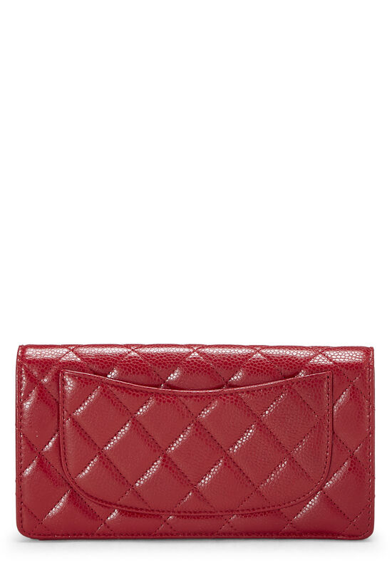 Red Quilted Caviar Yen Wallet, , large image number 2
