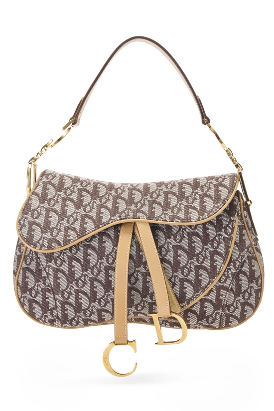 Brown Trotter Canvas Double Saddle Bag, , large image number 0