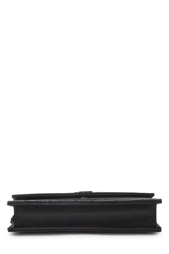 Black Grainy Calfskin Envelope Wallet-On-Chain (WOC), , large image number 4
