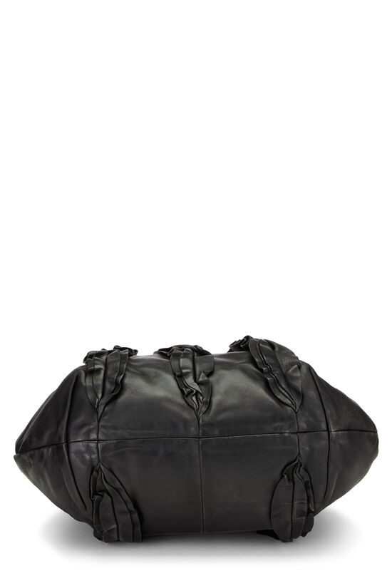 Black Calfskin Ruffle Tote, , large image number 4