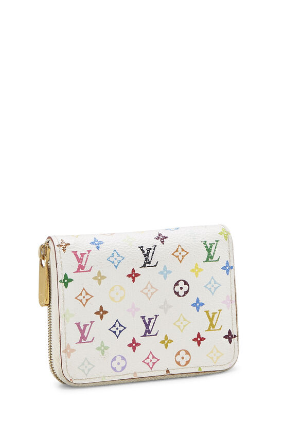 Takashi Murakami x Louis Vuitton White Monogram Multicolore Zippy 