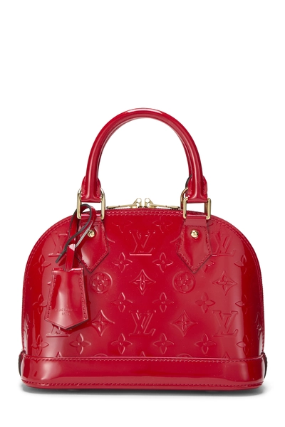 Louis Vuitton Red Monogram Vernis Alma BB