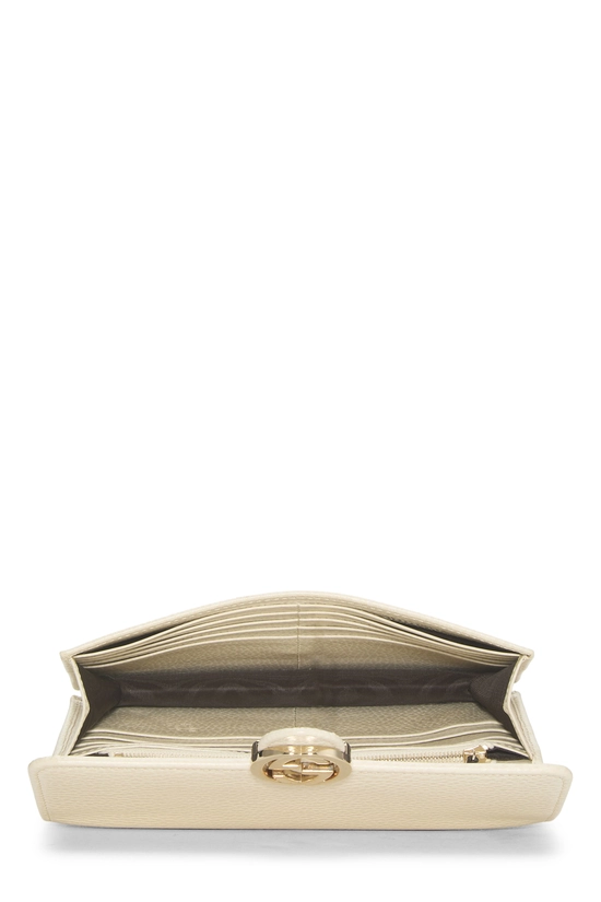 Cream Leather Interlocking Wallet On Chain (WOC) Small, , large image number 5