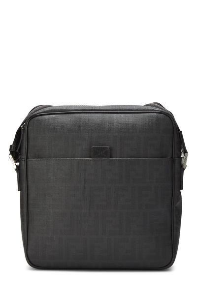Fendi Black Zucca Coated Canvas Messenger