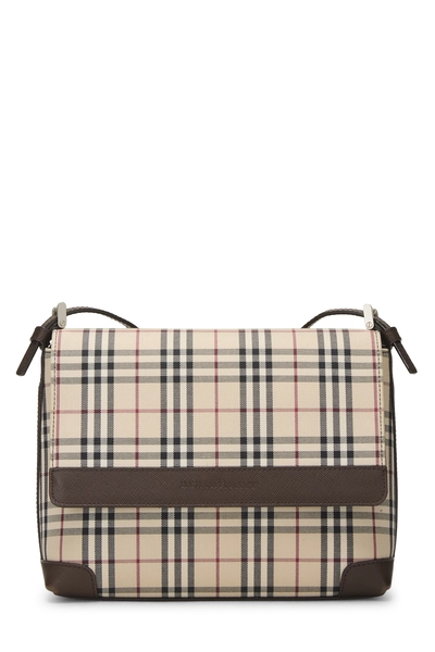 Brown House Check Jacquard Handbag Small