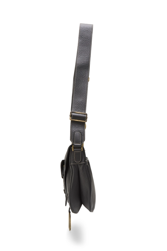 Black Calfskin Saddle Messenger, , large image number 2