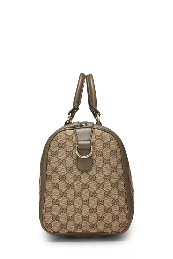 Grey Original GG Canvas Vintage Web Boston Bag Medium, , large image number 2