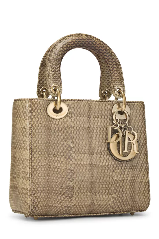Brown Python Lady Dior Small, , large image number 1
