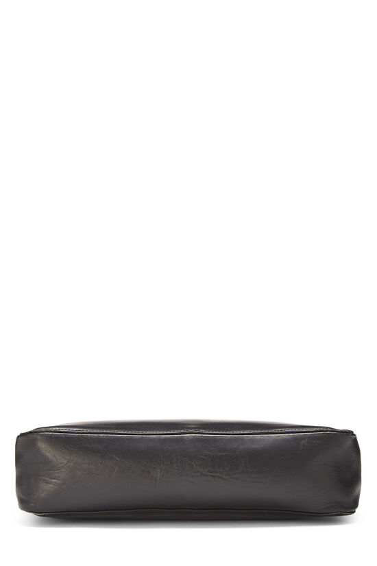Black Leather & Check Canvas Handbag Medium, , large image number 2