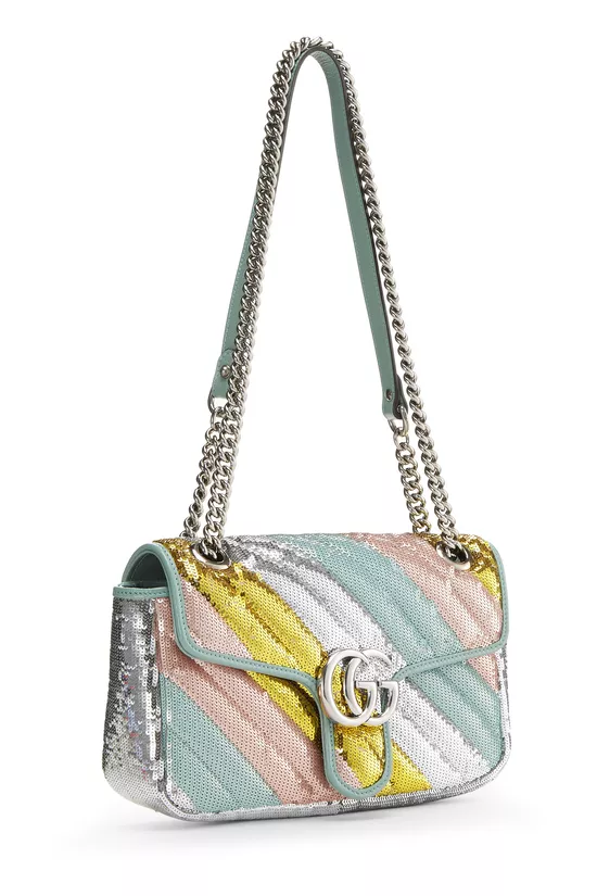 Multicolor GG Sequin Marmont Shoulder Bag Small, , large image number 1