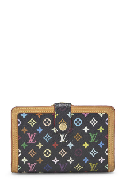 Takashi Murakami x Louis Vuitton Black Monogram Multicolore Porte-Monnaie Viennois Wallet