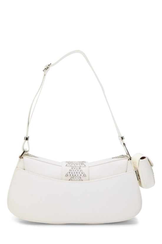 White Embellished Street Chic Columbus Shoulder Bag, , large image number 3