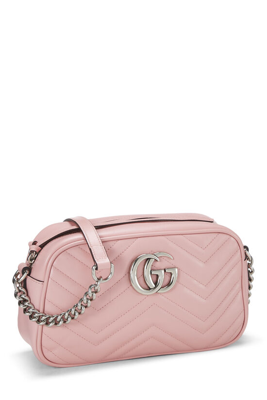 Pink Leather GG Marmont Crossbody Bag, , large image number 1