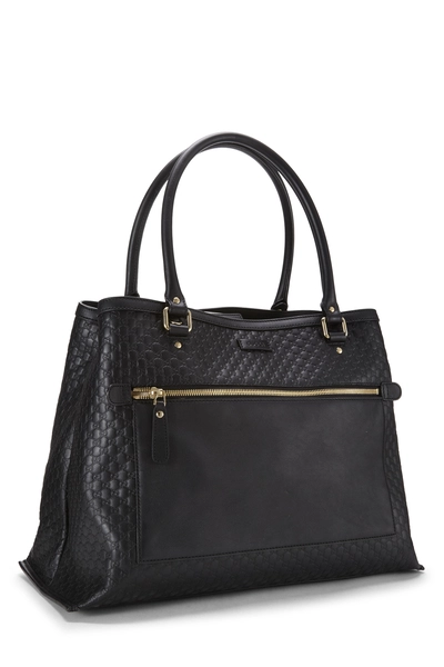 Gucci Black Microguccissima Soft Tote Large — photo 2