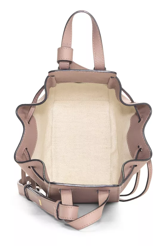 Pink Calfskin Hammock Drawstring Bag Mini, , large image number 5