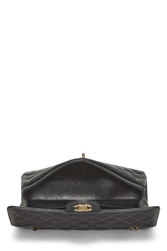Black Quilted Caviar Classic Double Flap Medium, , large image number 5