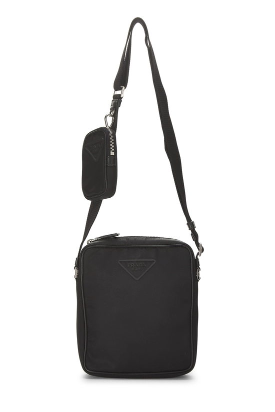 Black Nylon Messenger Bag Medium, , large image number 0