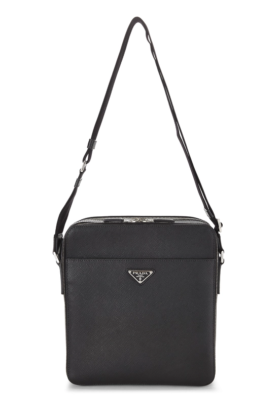 Black Saffiano Messenger, , large image number 0