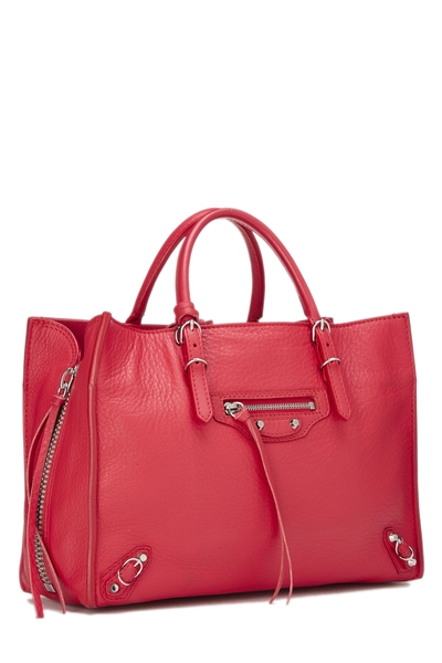 Red Calfskin Papier A6 Zip Around Handbag, , large
