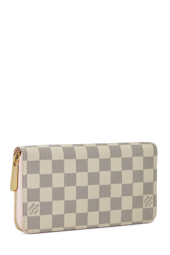 Louis Vuitton Pink Damier Azur Zippy Continental Wallet