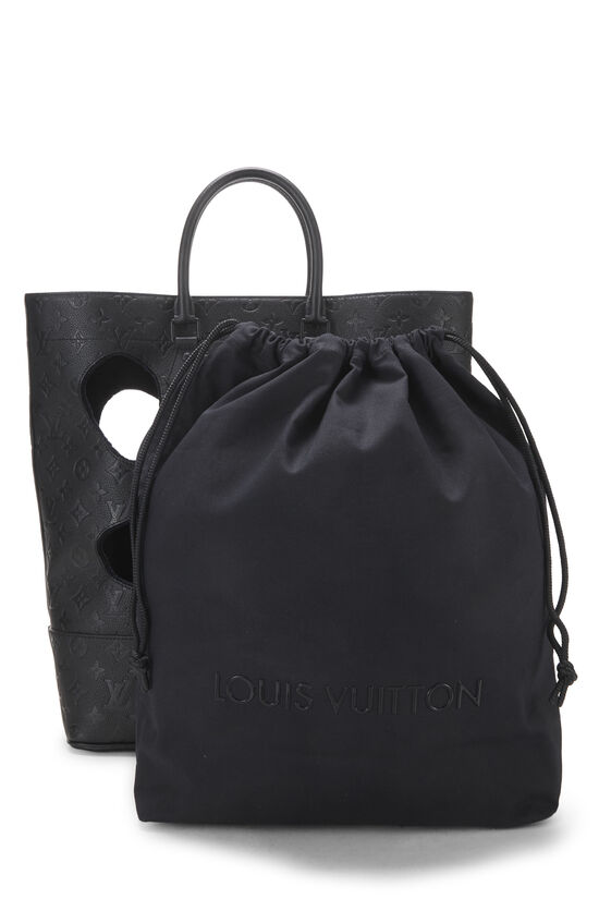 COMME DES GAR&Ccedil;ONS x Louis Vuitton Black Monogram Empreinte Bag with Holes MM, , large image number 3