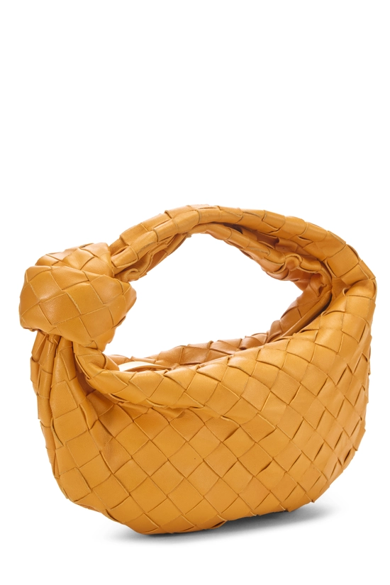 Orange Intrecciato Leather Jodie Mini, , large image number 1