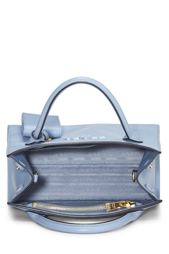 Blue Saffiano Leather Monochrome Bag Small, , large image number 5