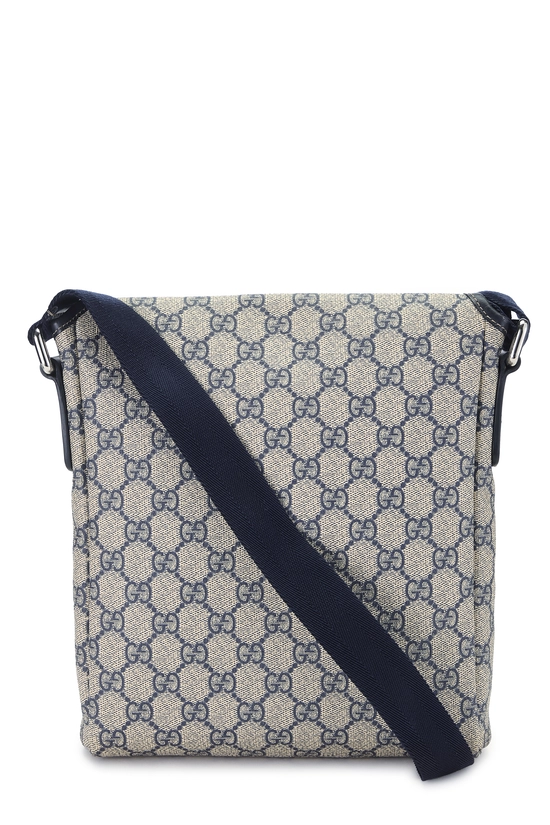 Navy GG Supreme Canvas Flap Messenger Small, , large image number 3