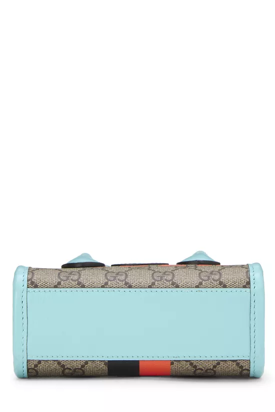 Blue GG Supreme Canvas Interlocking GG Tote Mini, , large image number 4