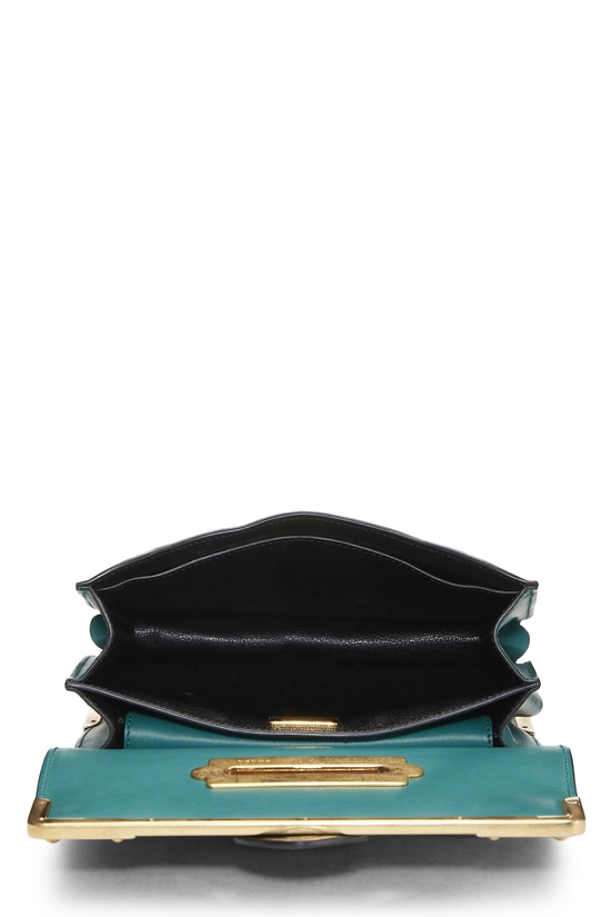 Green & Black Leather Cahier Crossbody, , large image number 5